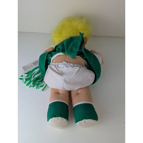 VTG Russ Troll Kidz Cheerleader w/ Tags Soft Body Yellow Hair Green White 12" - Picture 7 of 10